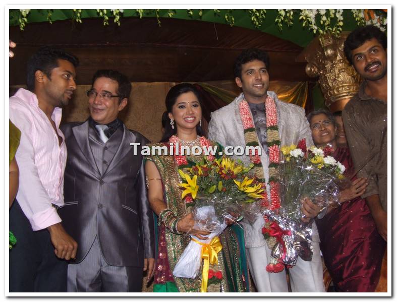 Tamil Movies Events Jayam ravi wedding reception Surya aarthi jayam 