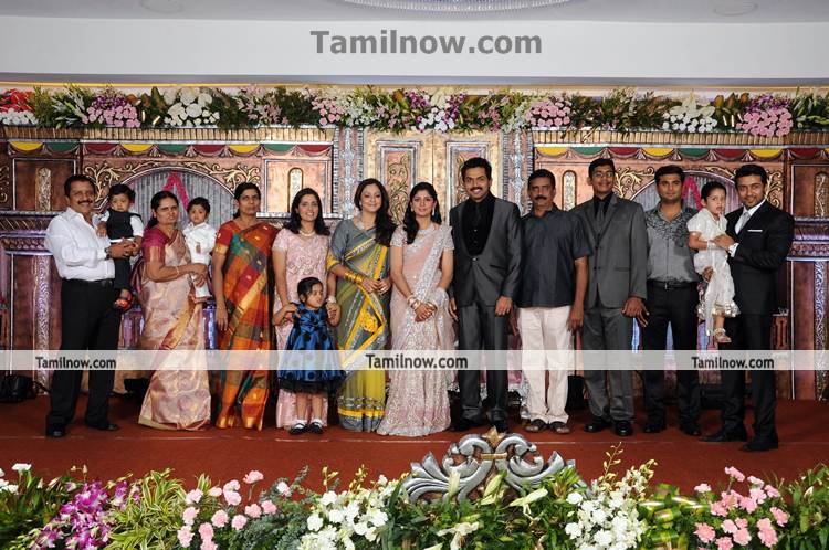 ... karthi wedding reception photos : surya karthi sivakumar family photo