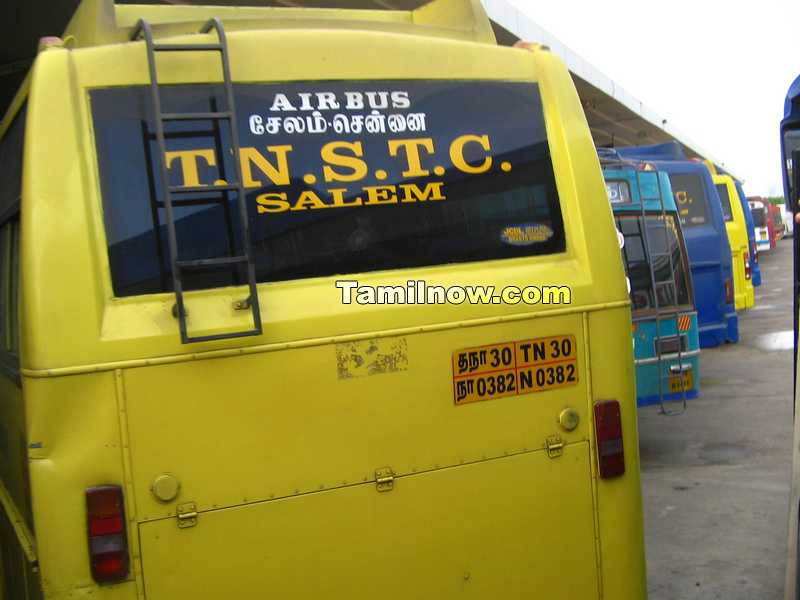 Tnstc bus parked at cmbt