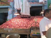 Heap of onions for sale at koyambedu vegetable market 464