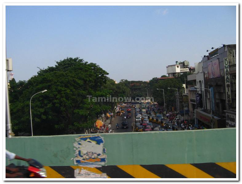 Pondy bazar from tnagar flyover