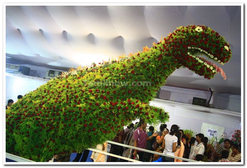 Dinosaur bouquet at chennai flower show