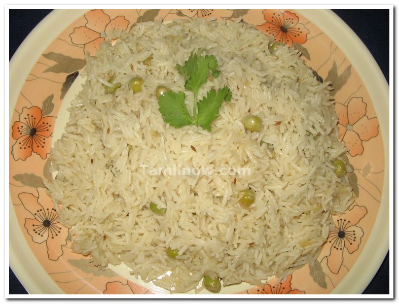 Jeera peas pulav