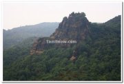 Rocky hill along ghat section