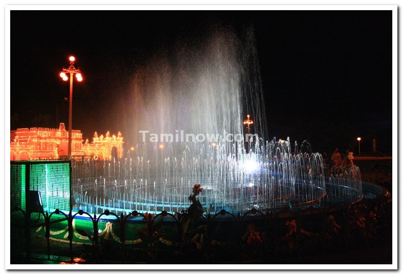 Mysore palace fountains