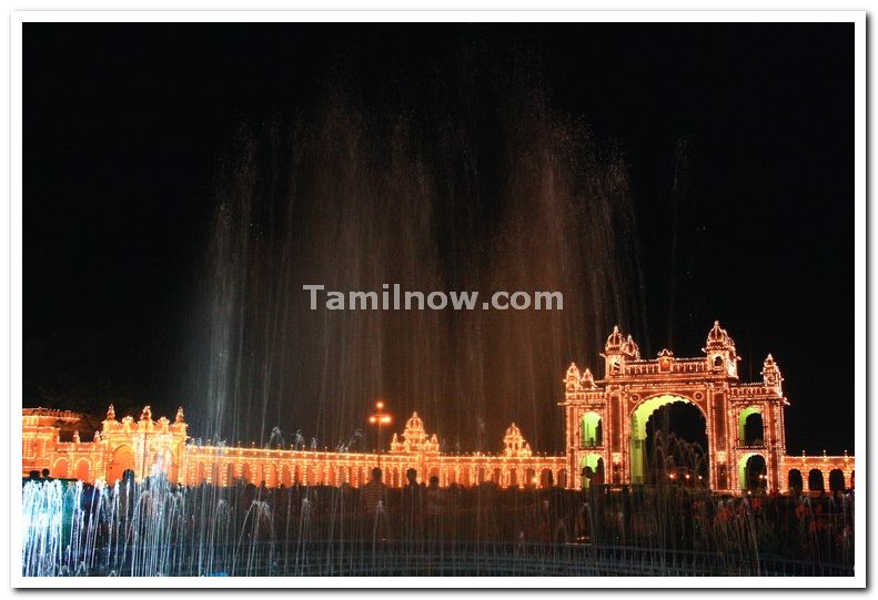 Mysore palace illuminated entrance
