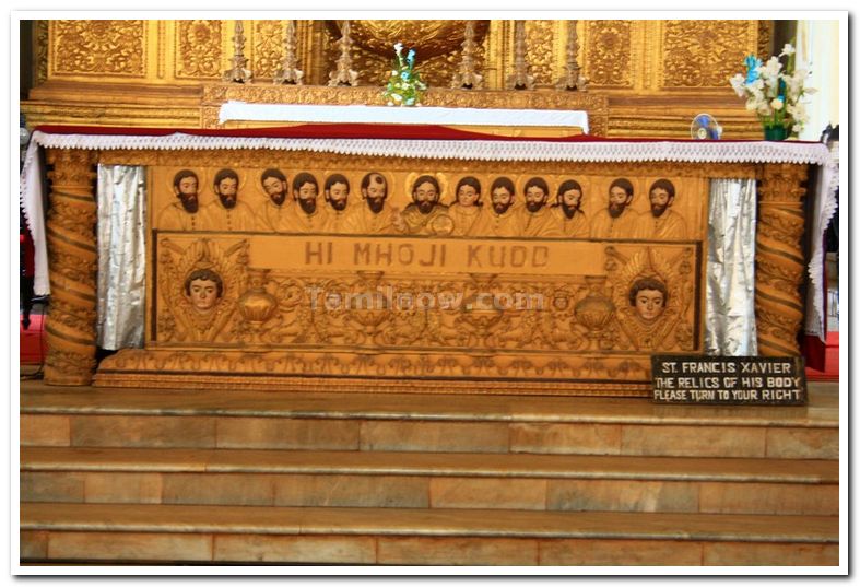 Basilica of Bom Jesus Altar bottom part