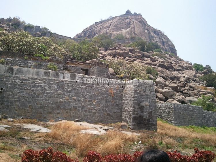 The Rajagiri Fort on the hill top