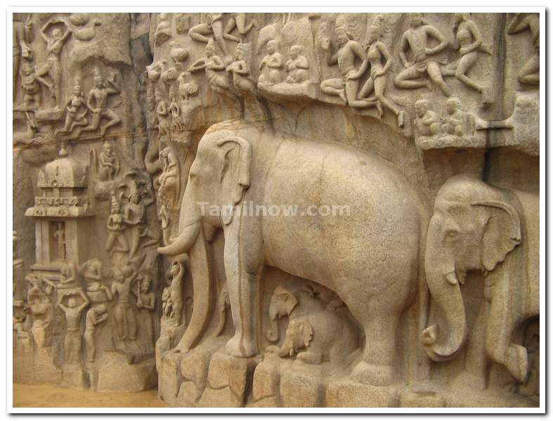 Stone carving of an Elephant