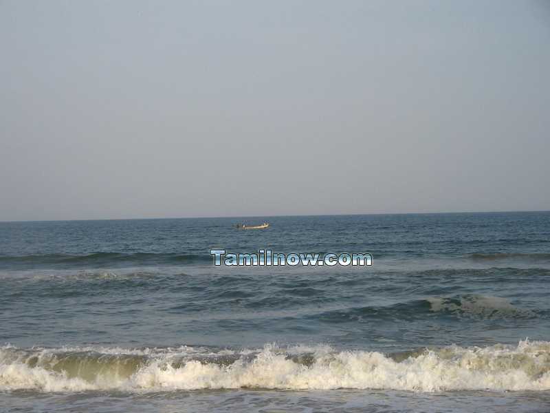 Small boat in sea