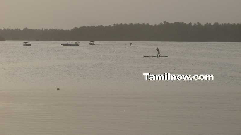 Small boats in chunnambar lake