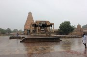 Thanjavur big temple on a rainy day 695