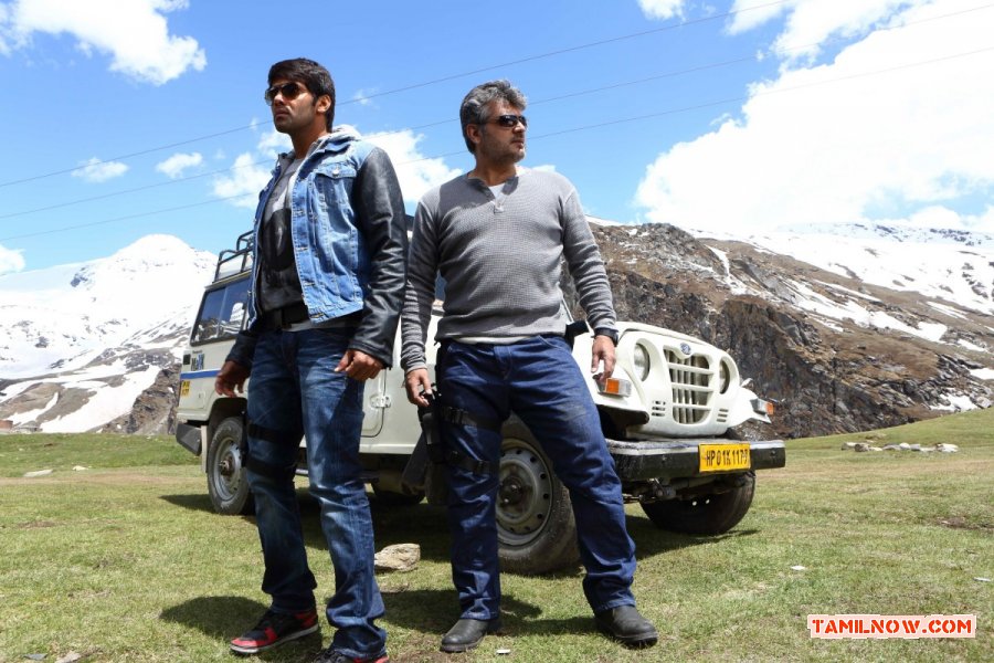 Ajith Kumar And Arya In Movie Arambam 396