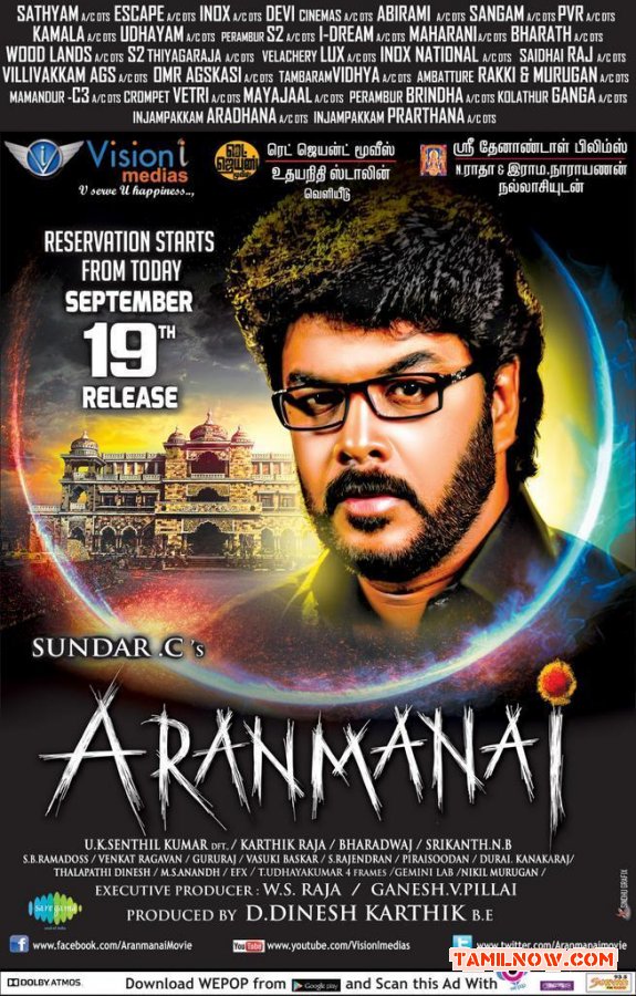 Sundar C In Aranmanai Poster 515