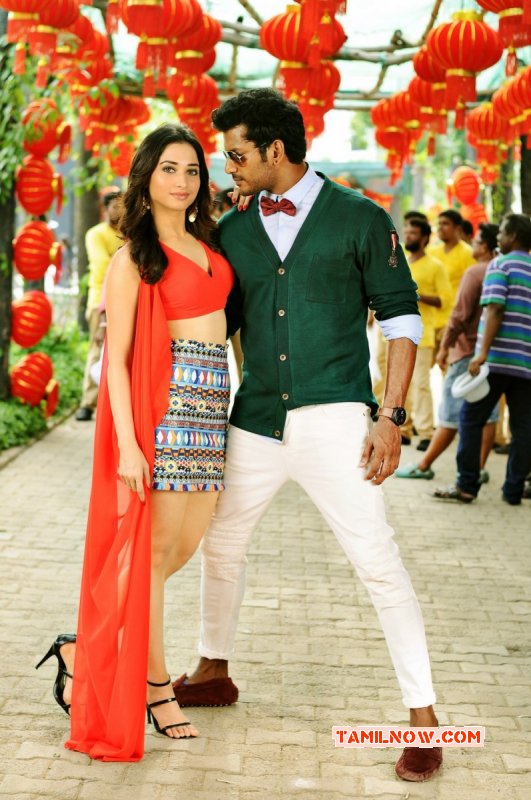 Movie New Photo Vishal Tamanna Kaththi Sandai 106