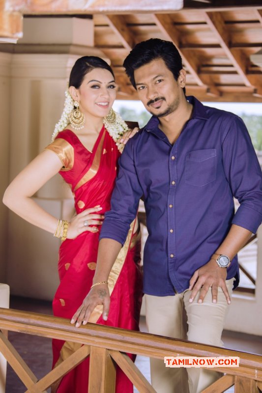 Movie Still Udhayanidhi Stalin Hansika In Manithan 713