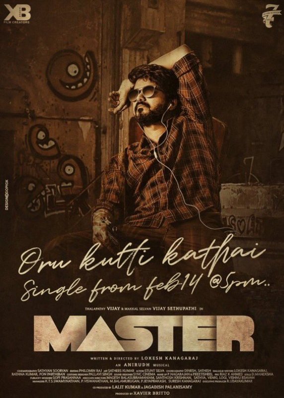 Oru Kutti Katha Single Poster From Master Movie Vijay 720