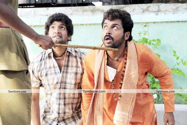 Karthi And Santhanam In Siruthai 4