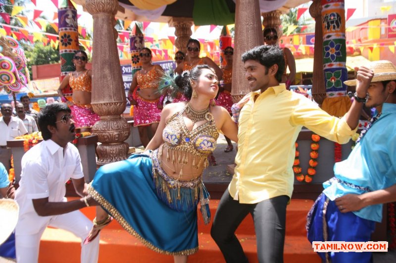 Meenakshi Sarkar Vikram Prabhu In Vellaikara Durai Item Song 606