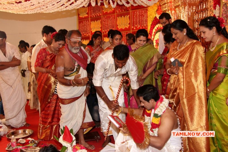 Aug 2017 Stills Tamil Function Actor Vishal Sister Aishwarya Wedding 1210