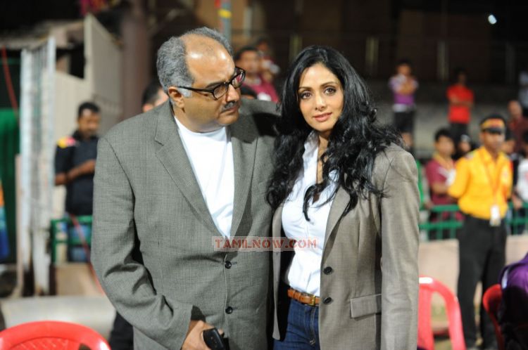 Boney Kapoor And Sridevi At Ccl 2 74