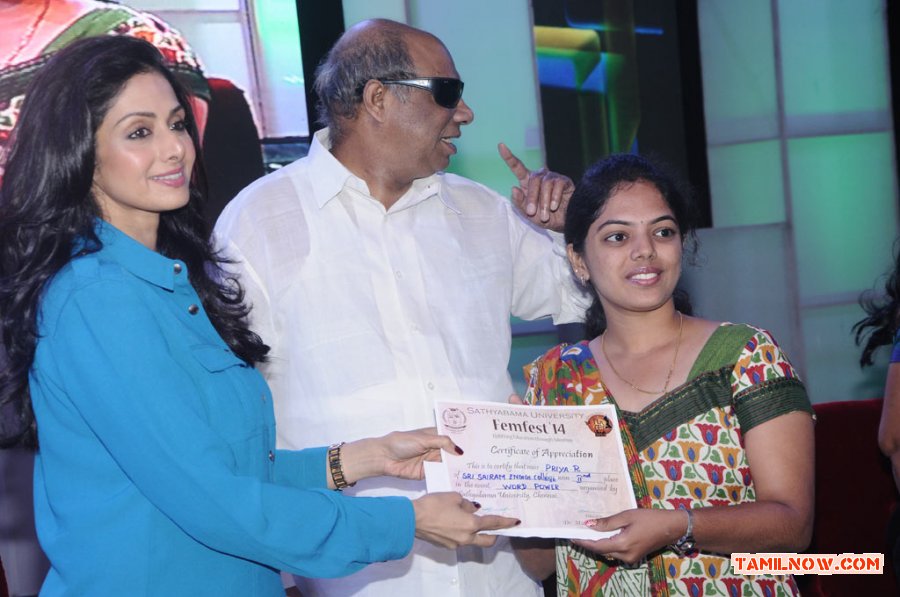 Actress Sridevi At Sathyabama University Stills 4534