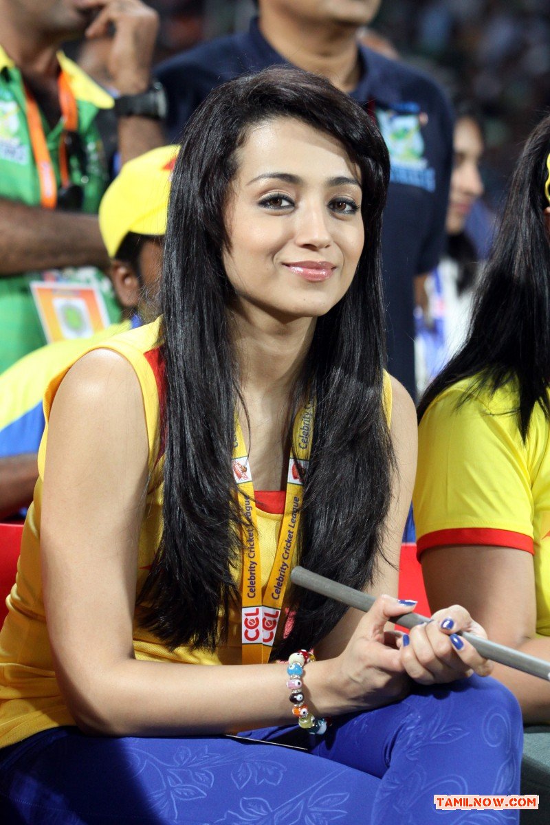 Trisha Krishnan At Chennai Rhinos Vs Kerala Strikers 505