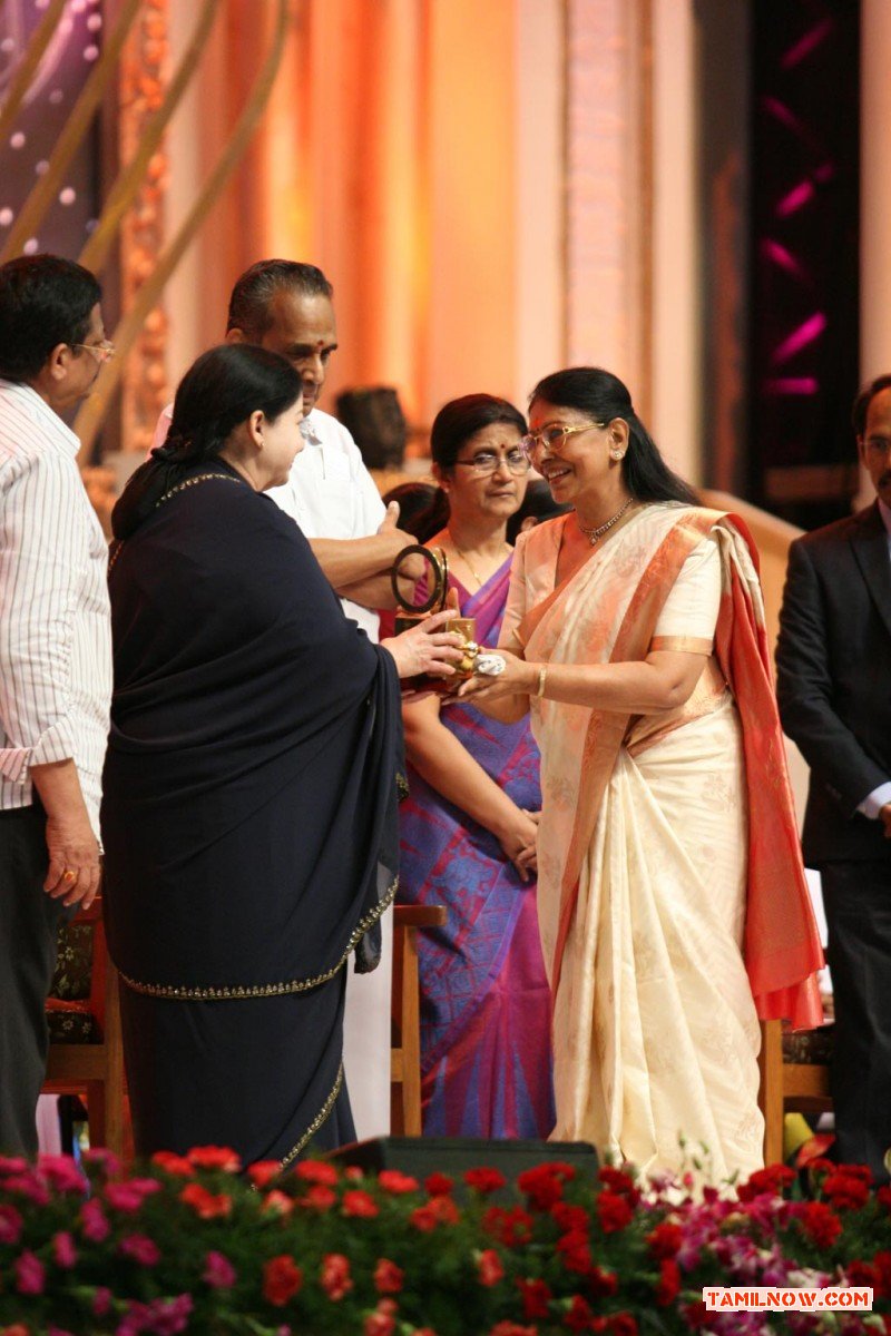 Sarada And Cm Jayalaitha At 100 Years Of Indian Cinema 697