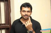 Actor Karthi Casted Vote 411