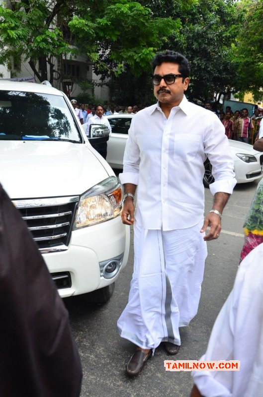 Sarath Kumar At Msv House 547