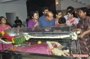 Celebrities Pay Last Respects To Manjula Vijayakumar Photos 5228