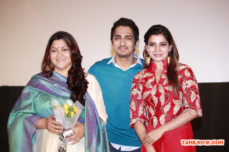 Khushbu Siddharth Samantha At Enakkul Oruvan Audio Launch 308