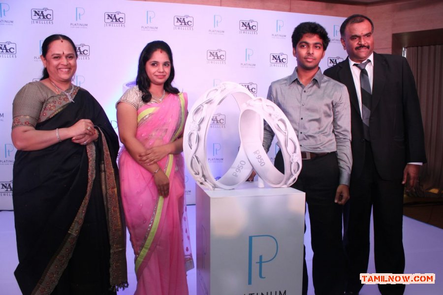 Gv Prakash Saindhavi At Nac Jewelers Celebration 6183