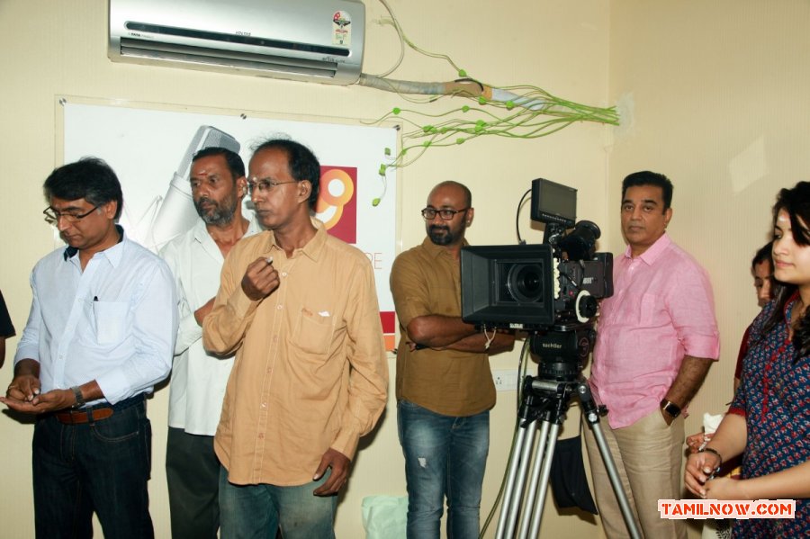 Kamalhaasans Drishyam Remake Pooja 6730