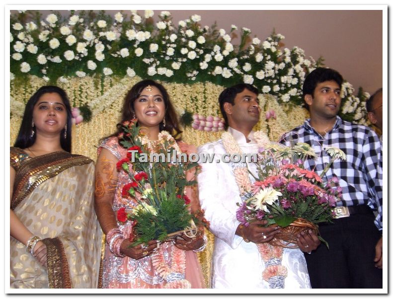 Meena With Jayam Ravi And Aarthi