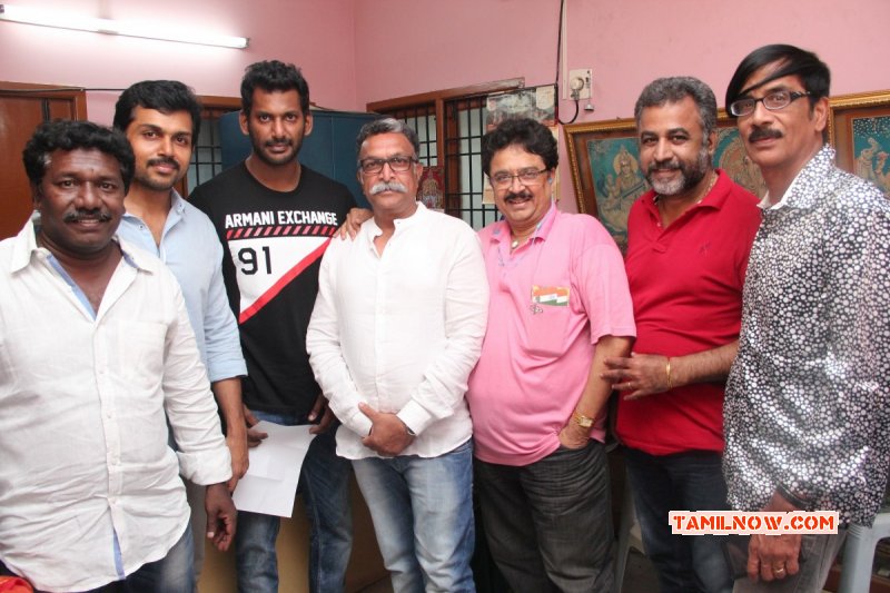 Tamil Movie Event New Office Bearers Visit Nadigar Sangam Land Photo 6286