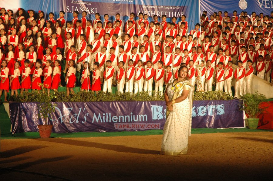 S Janaki At Velammal Matric School Function 251