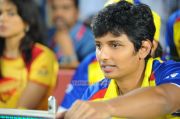 Actor Jeeva At Chennai Rhinos Vs Telugu Warriors Match 941