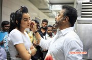 Kamalhaasan Putting Make Up For Trisha 570