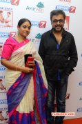 Saranya And Ponvannan At V4 Awards 775