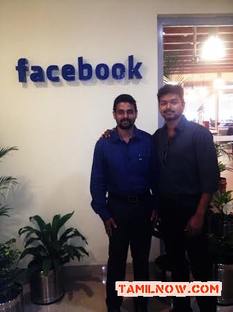 Vijay At Celebrity Meet In Facebook India Office 4082