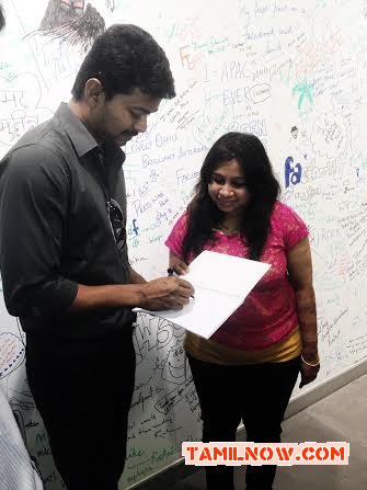 Vijay At Celebrity Meet In Facebook India Office 7565