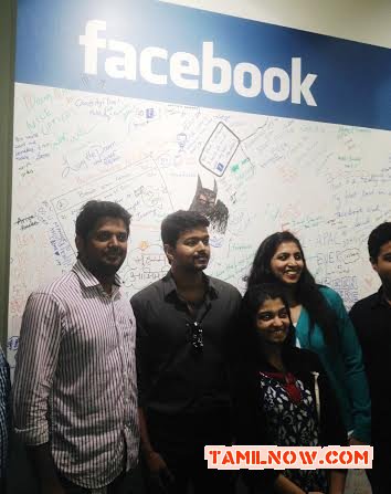 Vijay At Celebrity Meet In Facebook India Office Stills 2823